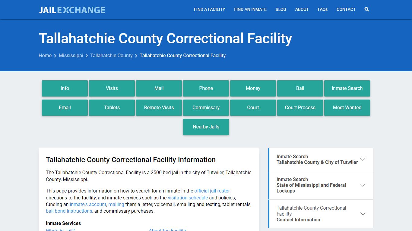 Tallahatchie County Correctional Facility - Jail Exchange